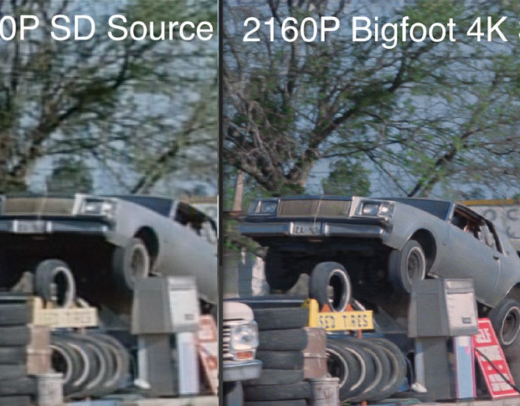 Bigfoot super resolution converts films from native 480p to 4K