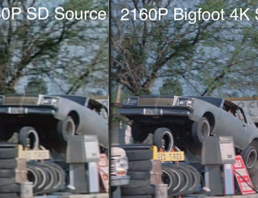 Bigfoot super resolution converts films from native 480p to 4K