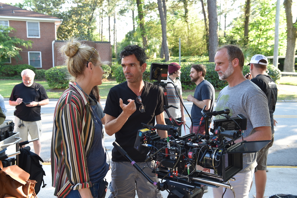 Director Beth LaMure and Cinematographer Shawn Maurer on set.