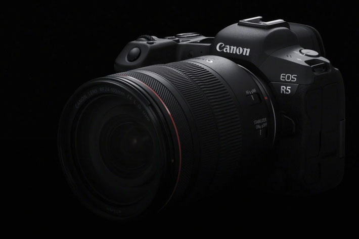 Canon EOS R5: ready for high-end production, works well with EOS C300 Mark III