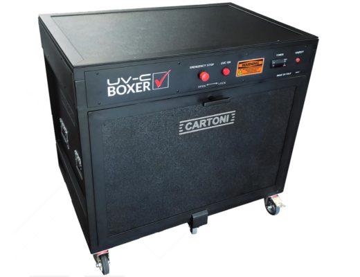 Cartoni UV-C Boxer neutralizes Covid-19 in 3 minutes