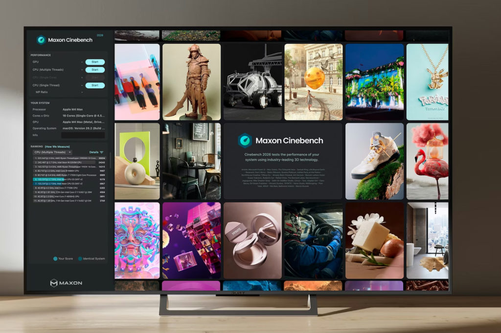 Cinebench 2026 adds support for latest Nvidia, AMD GPUs and Apple Silicon