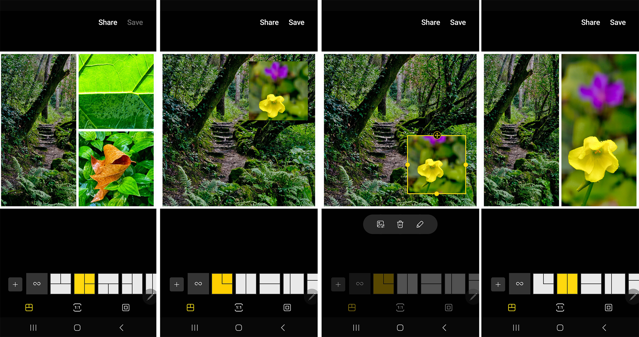 A photo collage app hidden inside Samsung smartphones