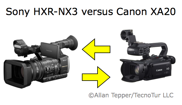 Sony new NX3 camcorder compared with the Canon XA20 1