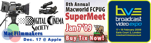 Events: DCS & MFM discuss CineAlta; FCPUG SuperMeet; Broadcast Video Expo 4