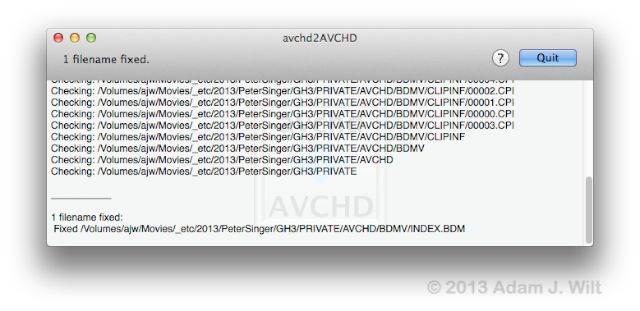 avchd2AVCHD automates the finding and fixing of lowercase AVCHD filenames.