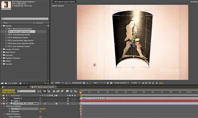 After Effects Apprentice Free Video: Bending Layers in AE CS6 1