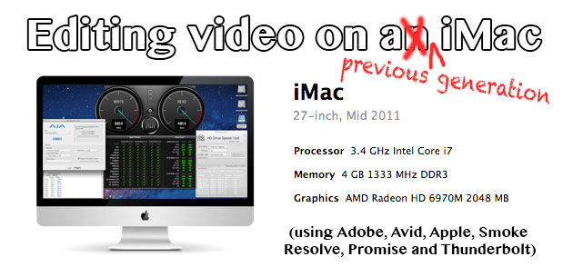 Editing video on a previous generation Apple iMac 23
