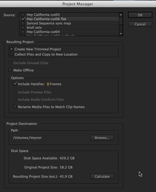 Adobe Premiere Pro CC Project Manager