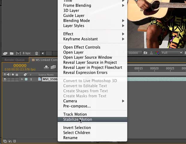 Use Dynamic Link to bring Warp Stabilizer to Premiere Pro CS5.5 3