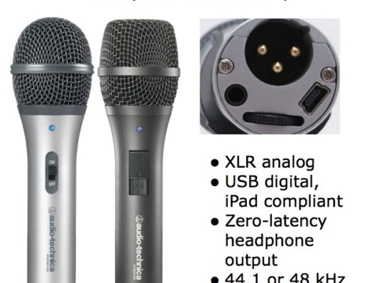 1st handheld dynamic microphones with hybrid XLR/USB/iPad connectivity from Audio Technica 30