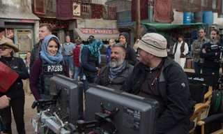 Left to right: Tina Fey, Director Glenn Ficarra and Director John Requa on the set of Whiskey Tango Foxtrot.