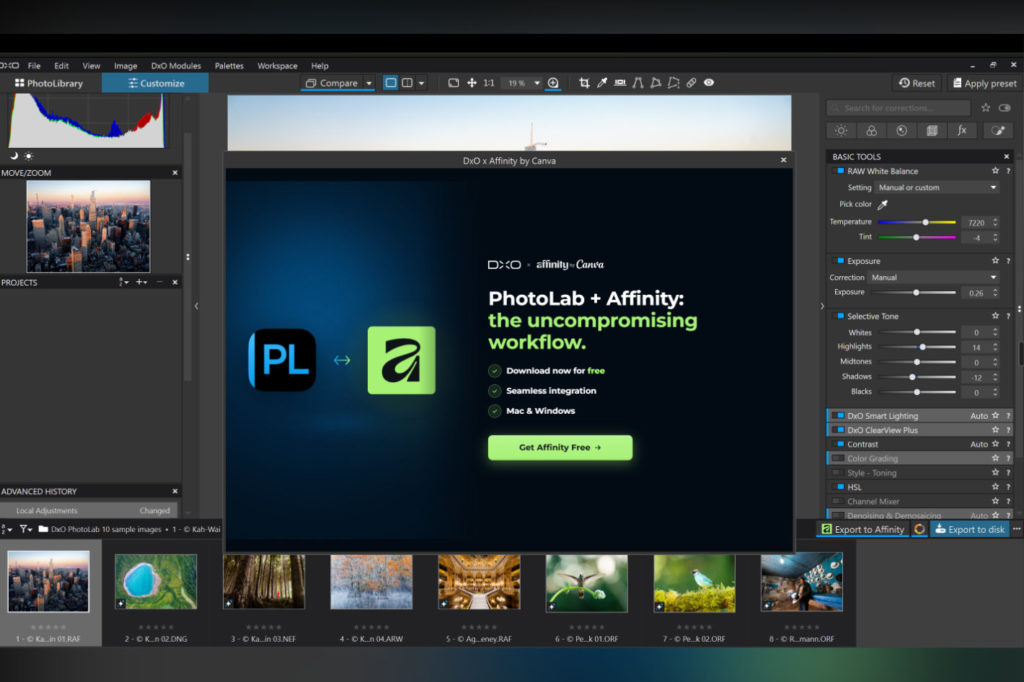 DxO PhotoLab 10.1 adds one-click export to Affinity