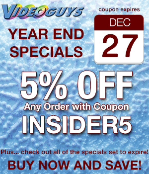 Videoguys 5% Off Sale and Specials Expiring at the End of the Year 2