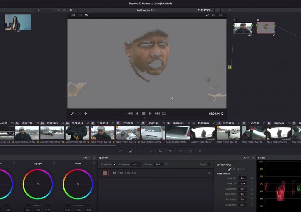 Using the new 3D qualifier in Resolve 12 4