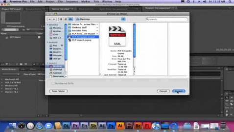 Import FCP Projects into Adobe Premiere CS4 3