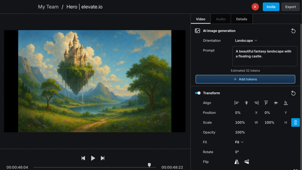 Shared team folders and AI image generation are now in elevate.io