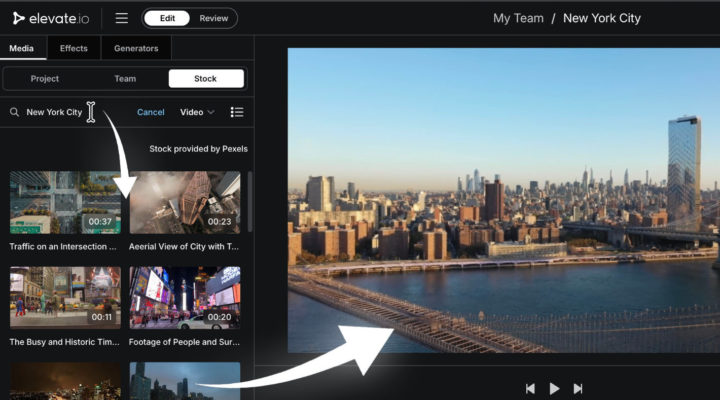 elevate.io: free stock video libraries for all users