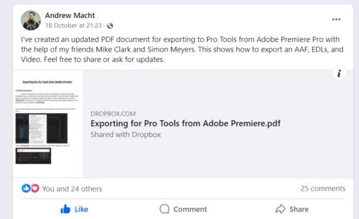 Adobe Premiere Pro to Avid Pro Tools Turnover Deep Dive 18