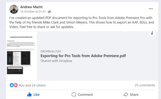 Adobe Premiere Pro to Avid Pro Tools Turnover Deep Dive 3