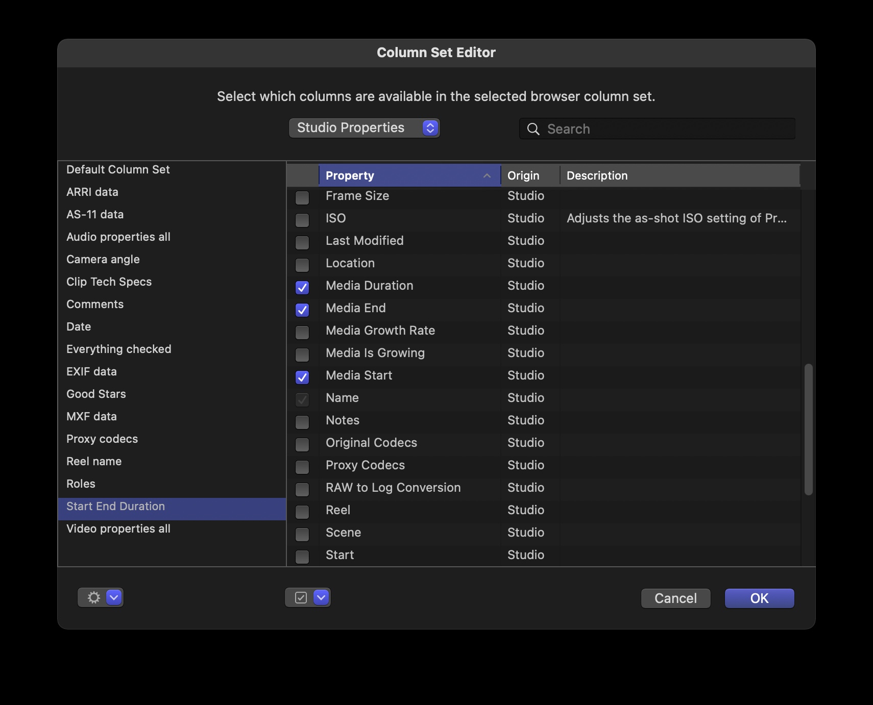 Final Cut Pro updated to 10.5.3 and you can download my free column view presets 3