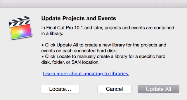 Libraries will most likely be updated when upgrading to a new version of FCPX.