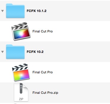 Saving older versions of FCPX means they are there if you need them.