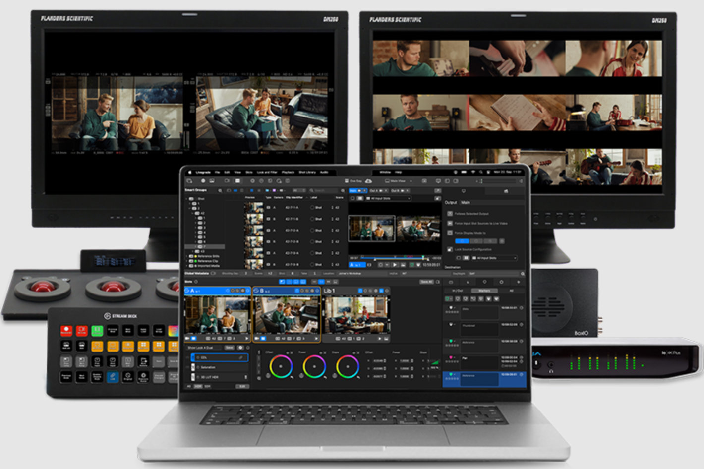 Flanders Scientific shows four-camera live grading on a single XMP monitor at IBC2026