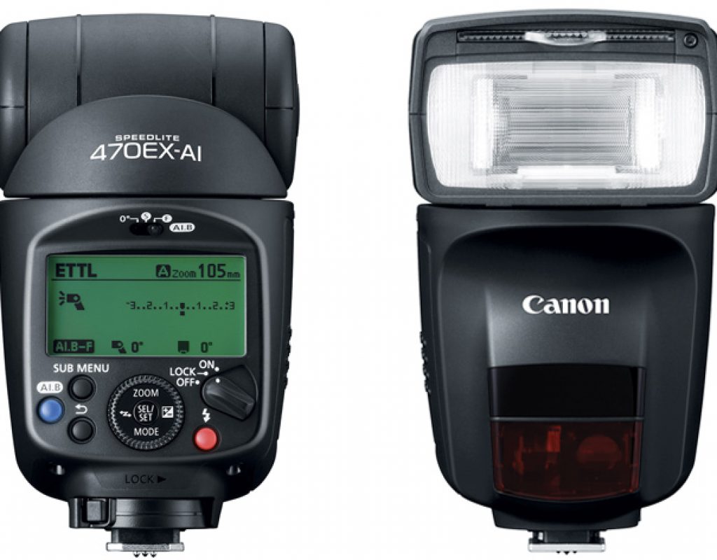 Canon Speedlite 470EX-AI: no radio, but auto bounce
