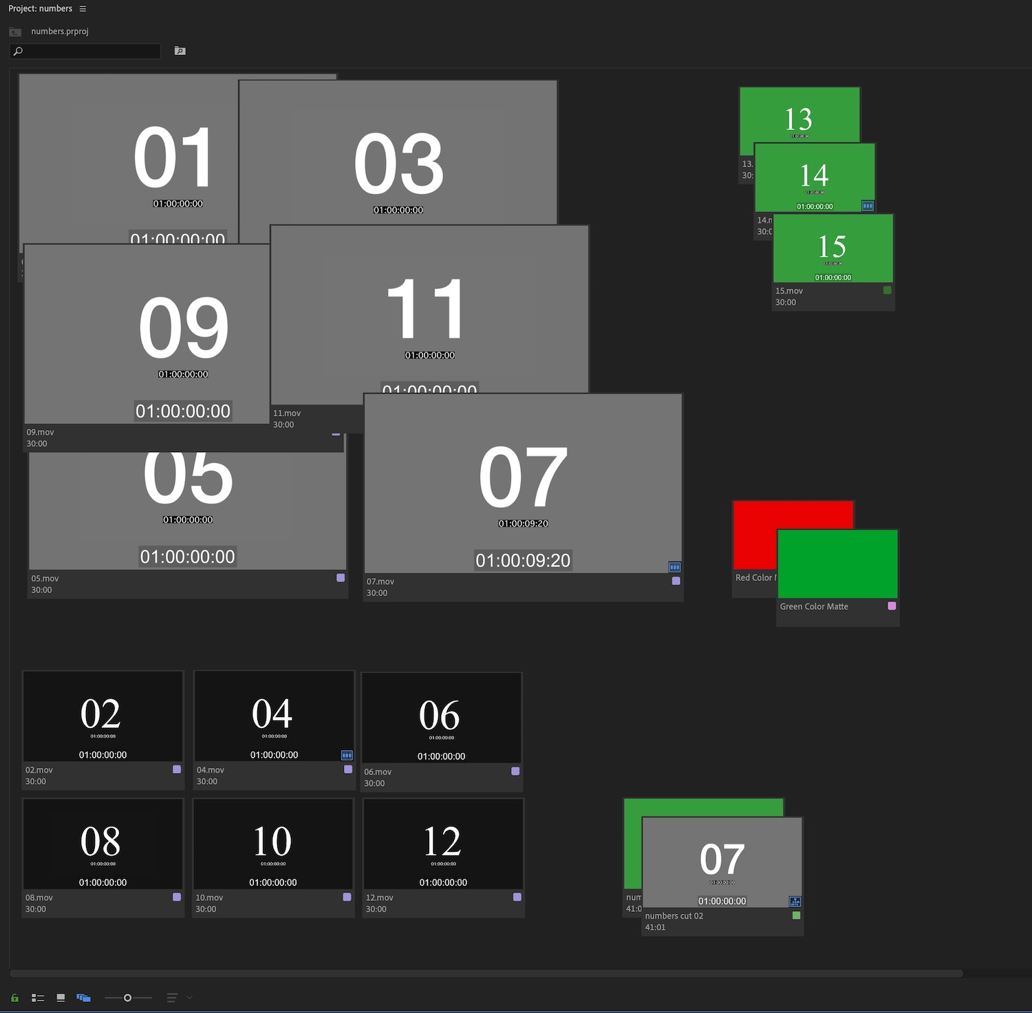 Adobe Premiere Pro Freeform view