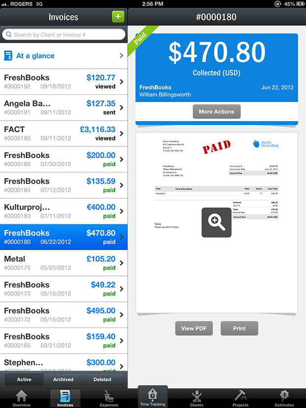 Review: Freelance Invoicing with FreshBooks 4
