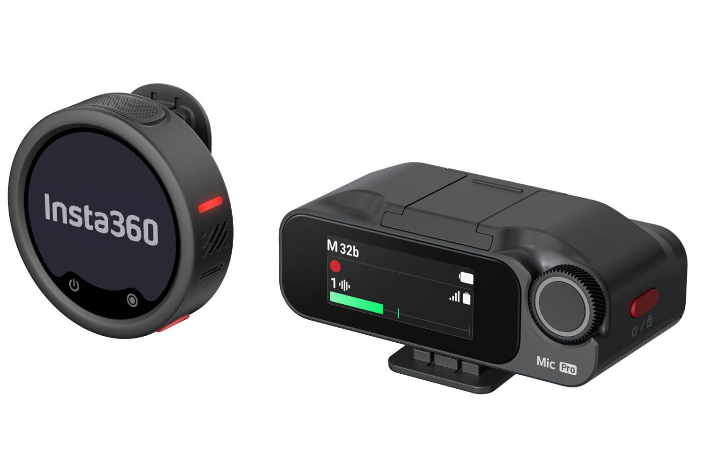 Insta360 Mic Pro: a wireless 3-microphone array with display