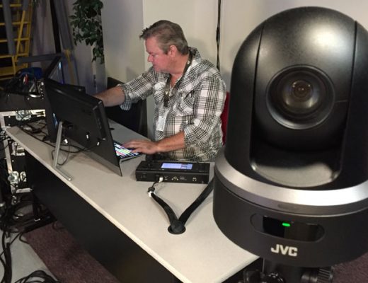 Podcast studio uses JVC KY-PZ100 robotic PTZ video production cameras 1