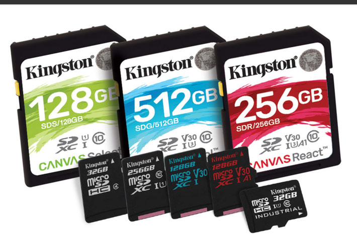 New Kingston Canvas Plust SD cards for 8K production action cams and drones