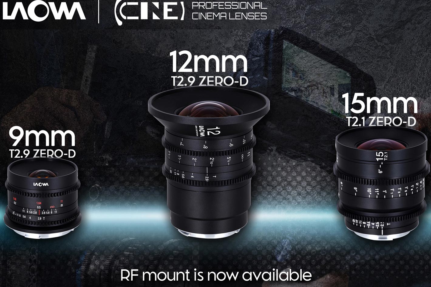 Three new Laowa cinema lenses for Canon RF mount