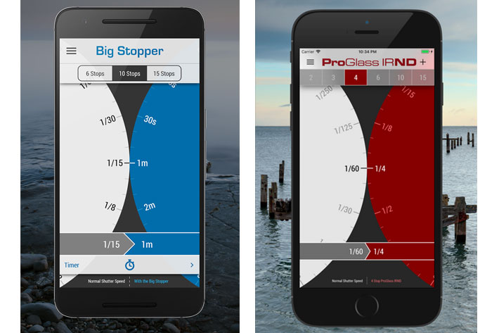 LEE Stopper and ProGlass IRND filters: free exposure calculators