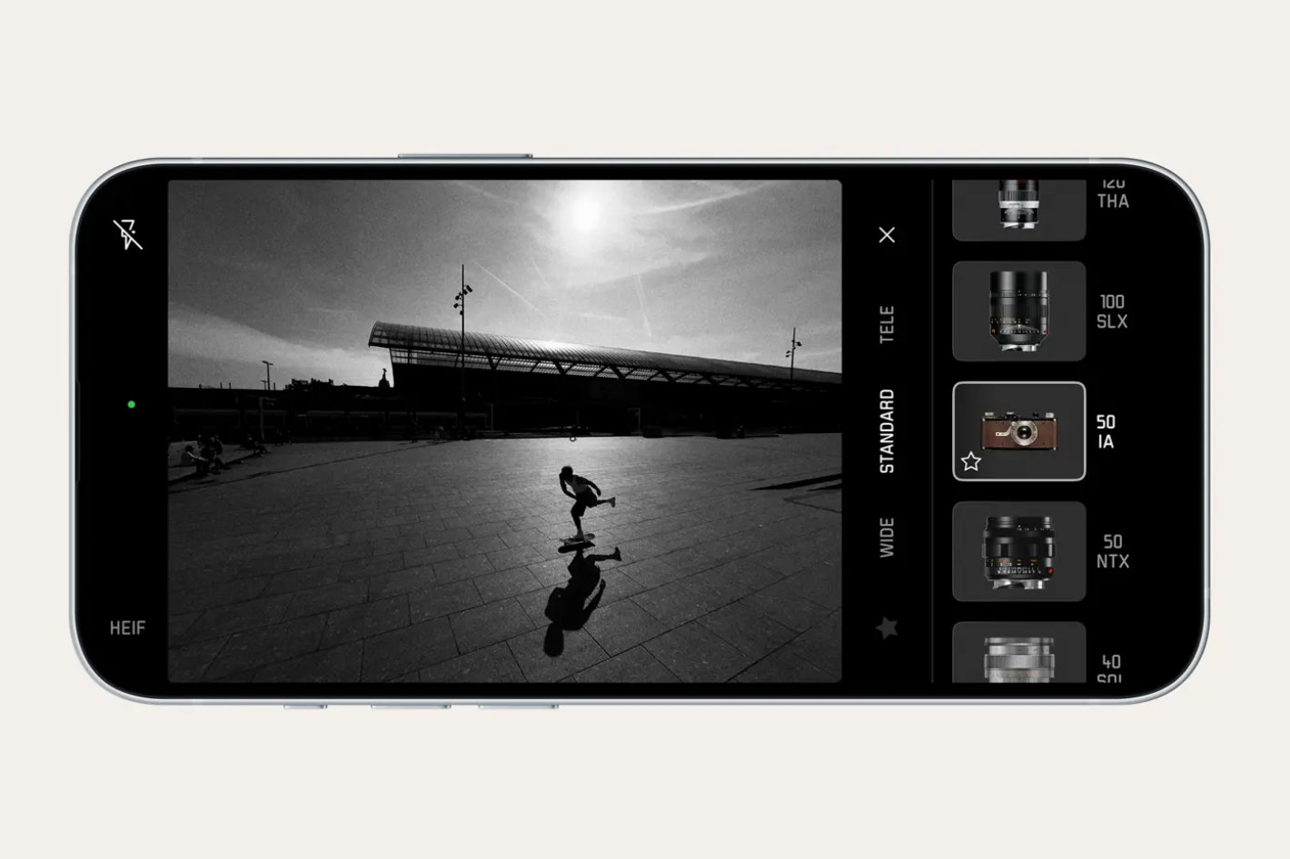 Leica LUX camera grip for the iPhone now in silver finish