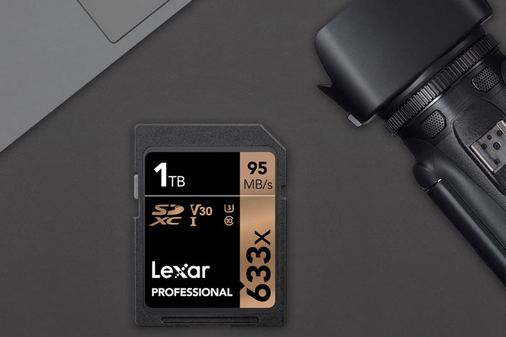  Lexar Professional 633x SDXC UHS-I card has 1 TB of memory