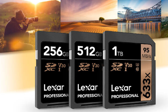 The new Lexar Professional 633x SDXC UHS-I card has 1TB of memory 6