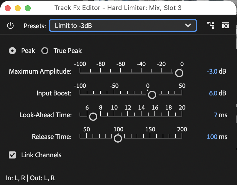 Tool Tip Tuesday for Adobe Premiere: Never See Red Again: The Hard Limiter on Your Master Output 18