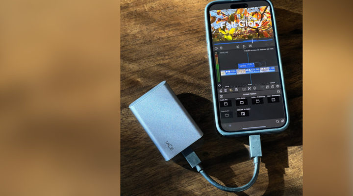 LumaFusion supports external drive editing  on iPhone 15