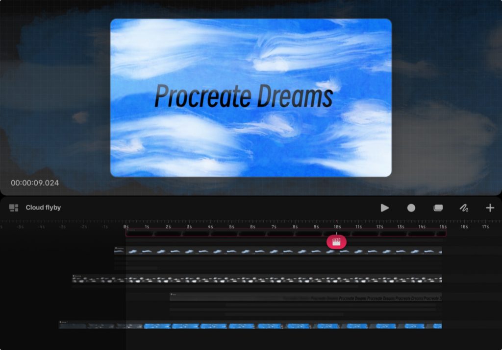 The Procreate Dreams main UI