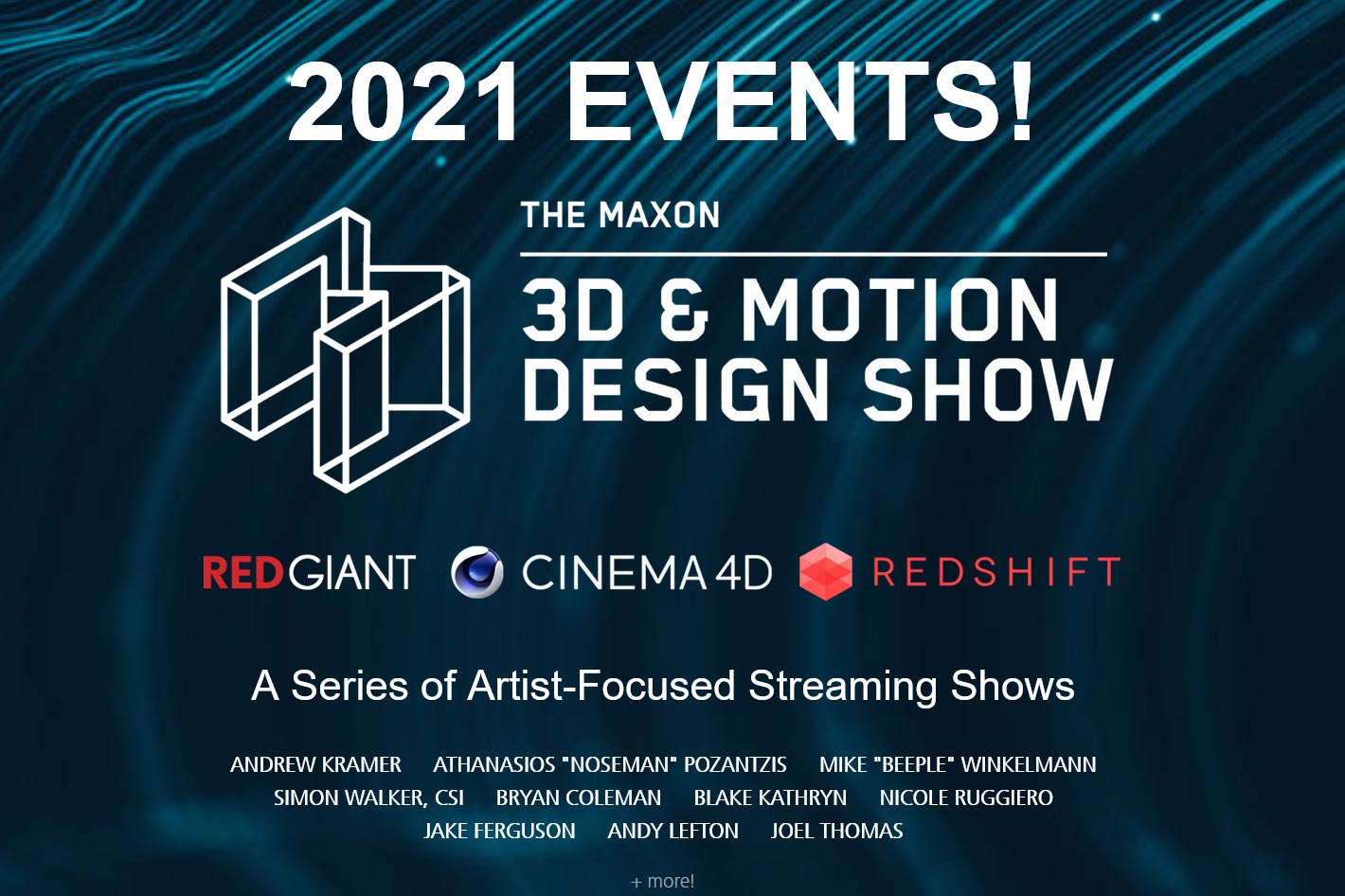 Maxon reveals lineup of 2021 events for 3D, VFX and Motion Graphics