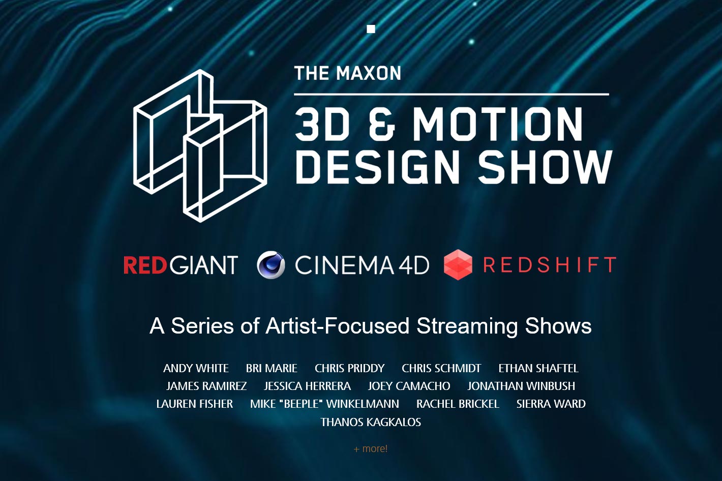 Maxon: here is the October 3D Motion & Design Show lineup