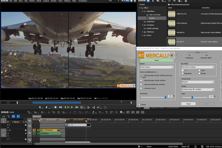 Mercalli V5 Suite for EDIUS: real-time video stabilization and image optimization