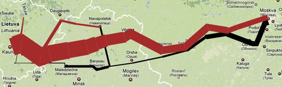 Minard's "Napoleon's March to Moscow", Protovis demo