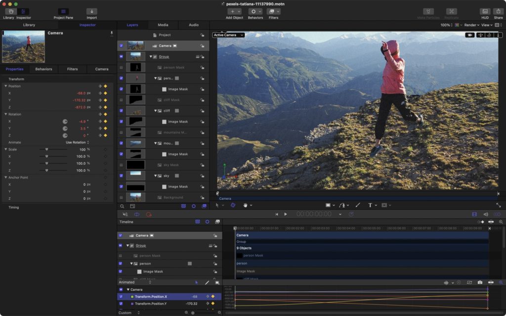 Animating parallax images in After Effects and Apple Motion 12