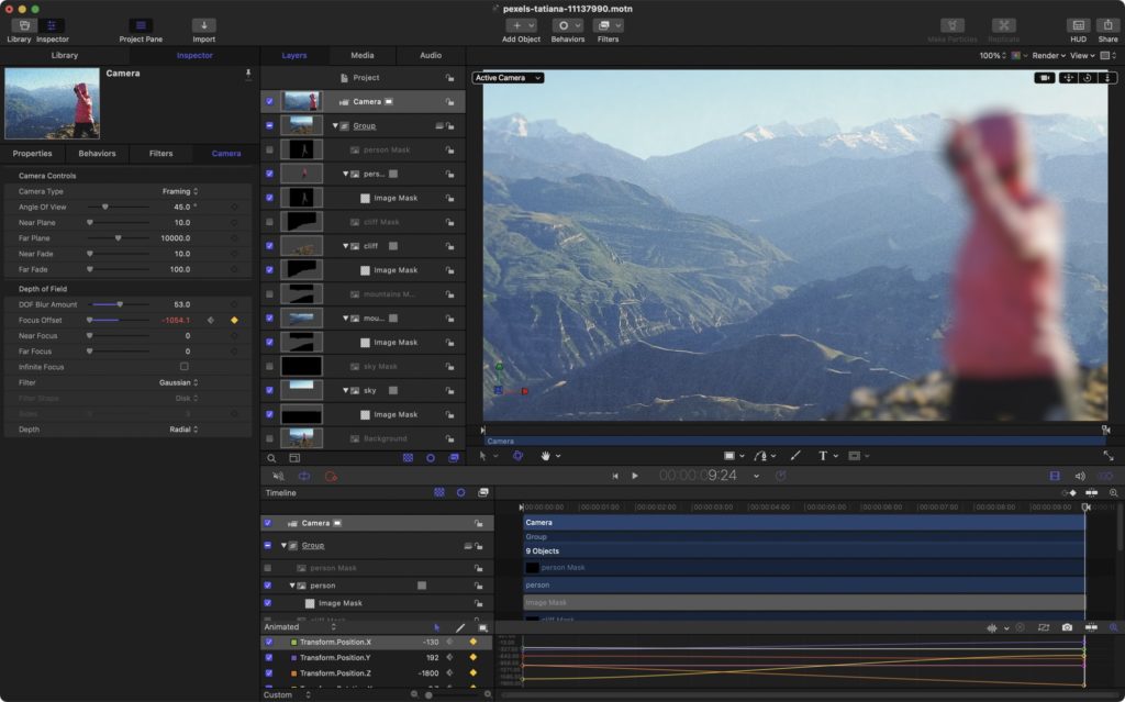 Animating parallax images in After Effects and Apple Motion 15