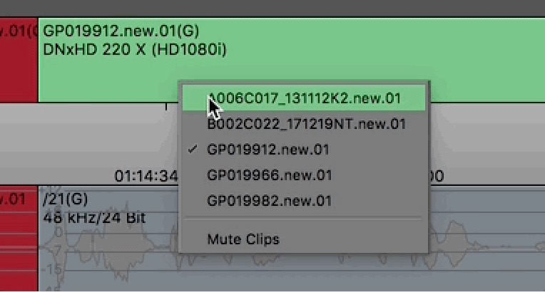 Day 5 #28daysofQuickTips 2018 - Mute Clips in the Media Composer timeline 1