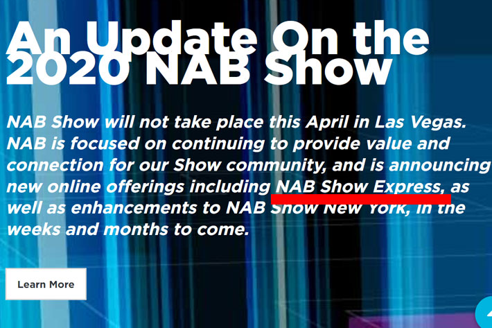 NAB Show Express comes in April
